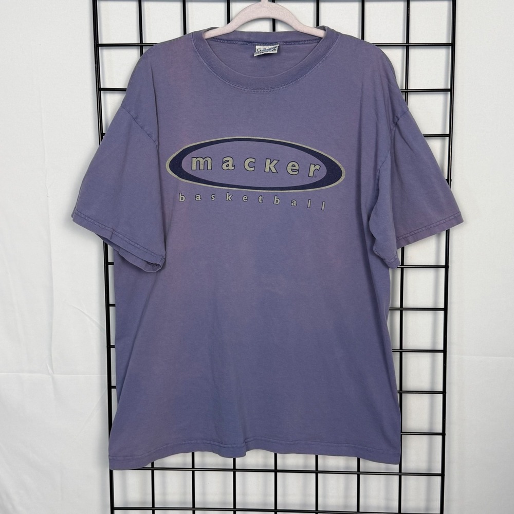 Gear‎ For Sports T-Shirt Mens Large Purple Gus Macker Basketball Vintage 90s USA